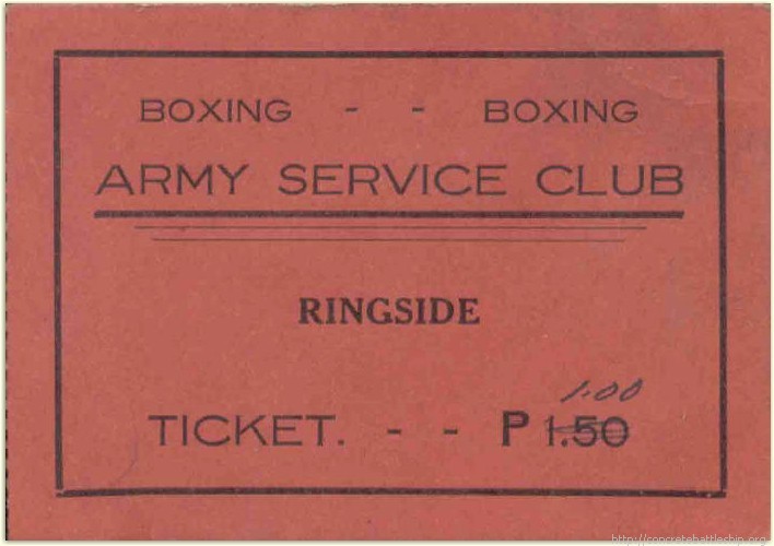 boxing ticket - 1930s