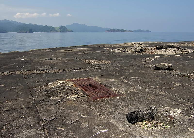 View of the upper deck of Fort Drum looking towards Cavite.